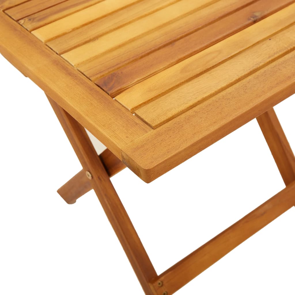 vidaXL Mesa auxiliar de jardín madera maciza de acacia 40x40x40 cm