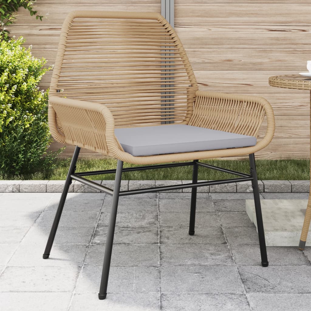 vidaXL Sillones de jardín con cojines 2 uds ratán sintético marrón