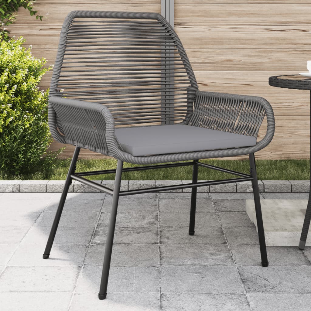 vidaXL Sillones de jardín con cojines 2 uds ratán sintético gris