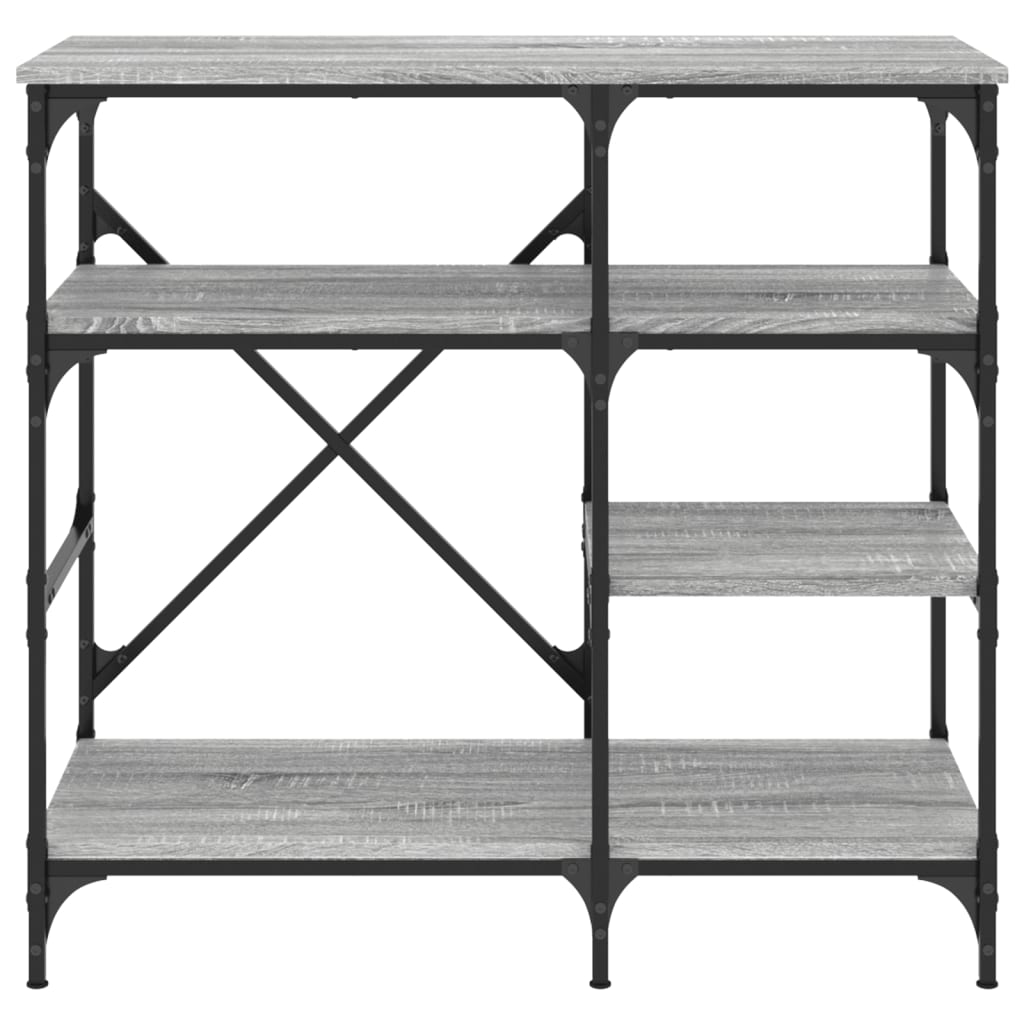 vidaXL Estantería de cocina madera ingeniería metal gris 90x40x84 cm