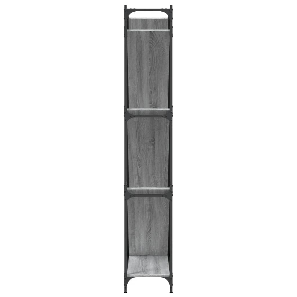 vidaXL Estantería madera ingeniería y metal gris Sonoma 79x30x180 cm