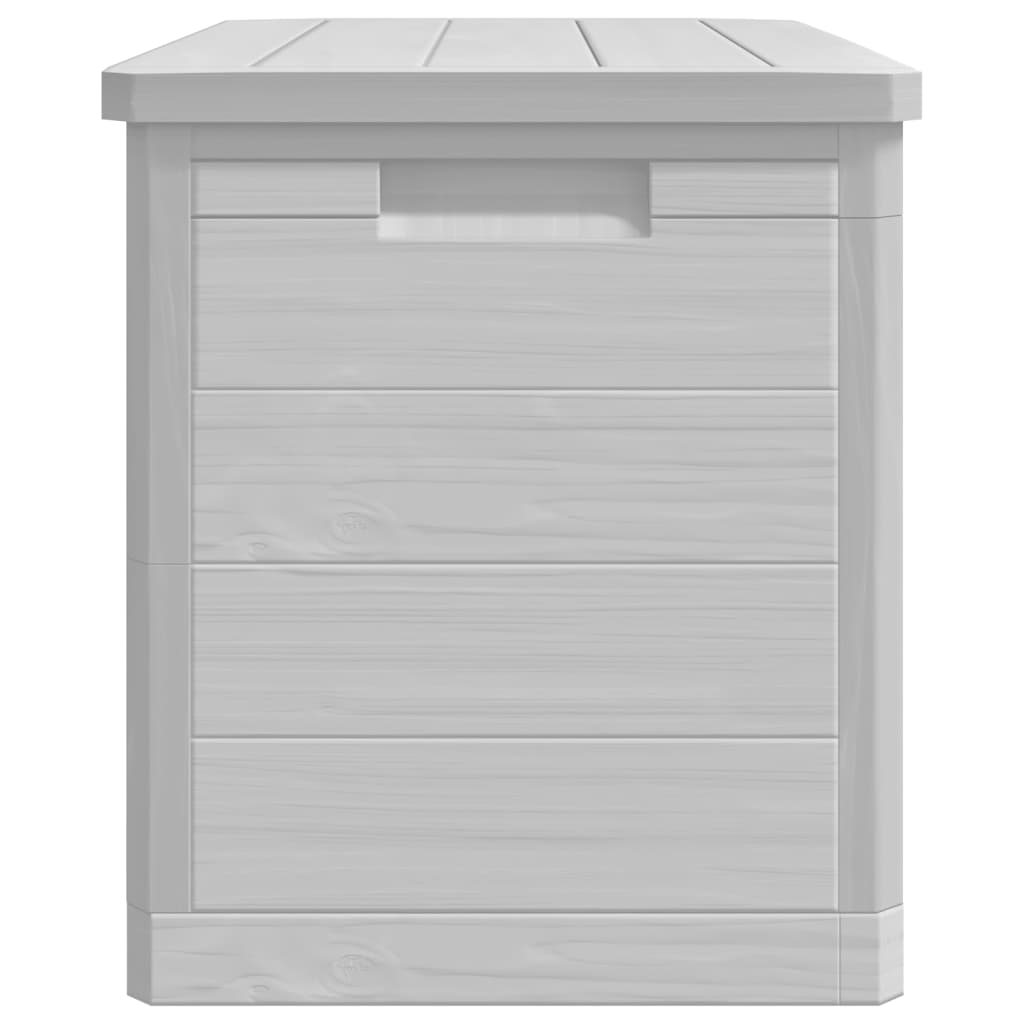 vidaXL Baúl para cojines polipropileno gris 77,5x44,5x53 cm