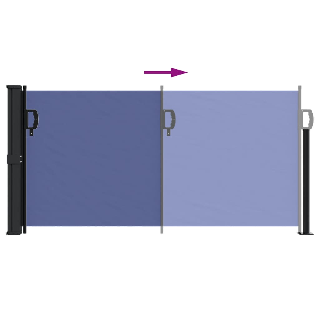 vidaXL Toldo lateral retráctil azul 100x300 cm