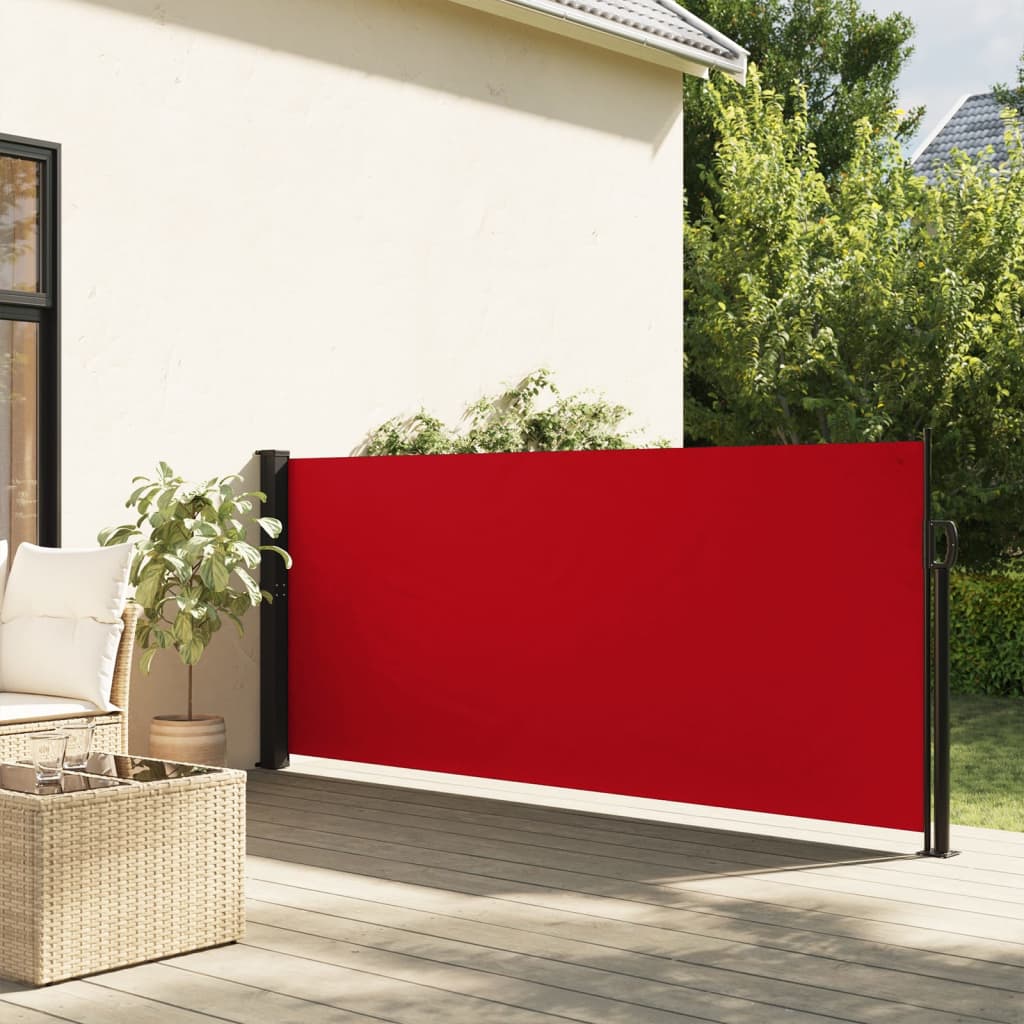 vidaXL Toldo lateral retráctil rojo 100x300 cm