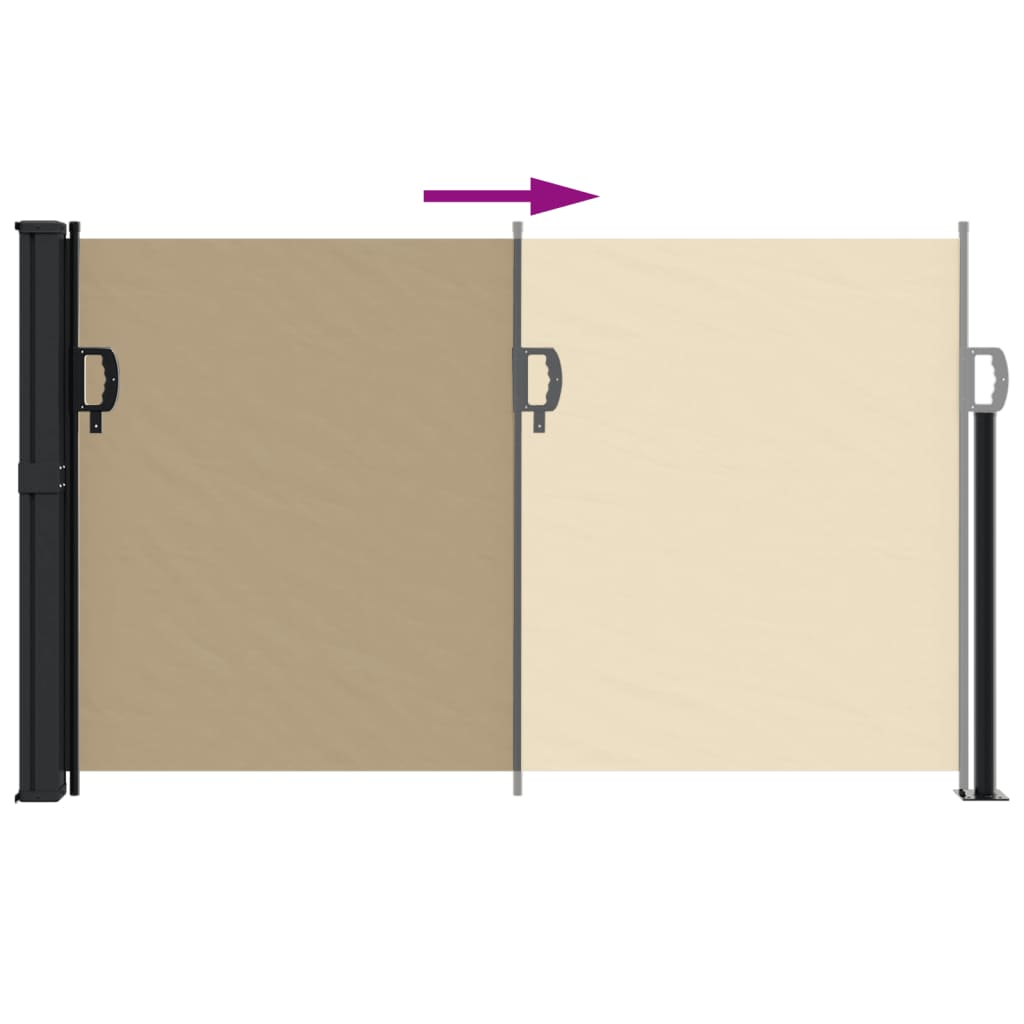 vidaXL Toldo lateral retráctil beige 117x300 cm