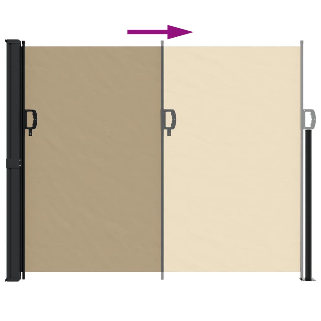 vidaXL Toldo lateral retráctil beige 160x300 cm