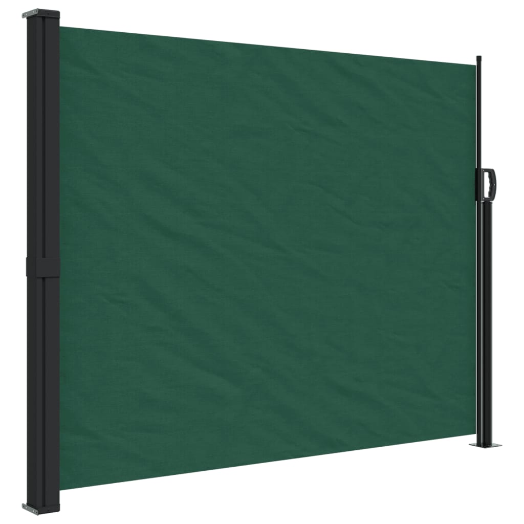 vidaXL Toldo lateral retráctil verde oscuro 170x300 cm