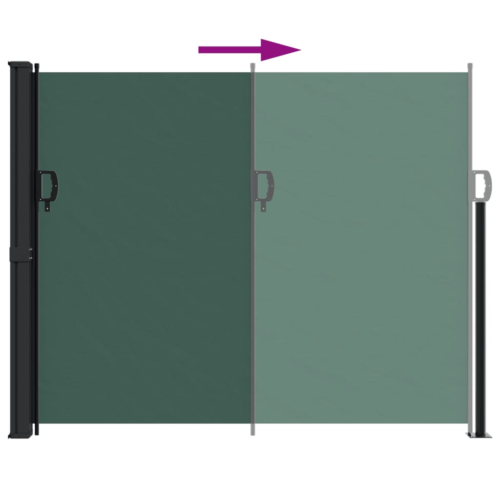 vidaXL Toldo lateral retráctil verde oscuro 170x300 cm