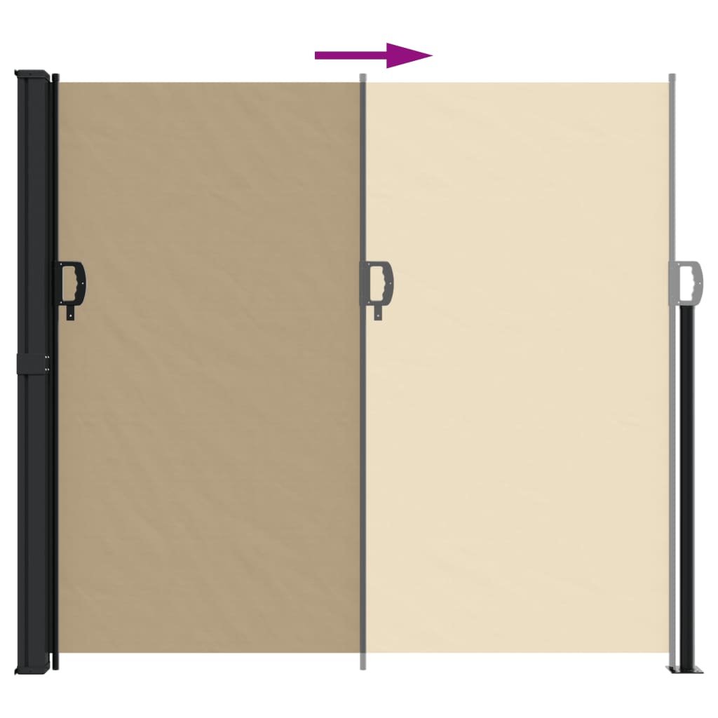 vidaXL Toldo lateral retráctil beige 180x300 cm