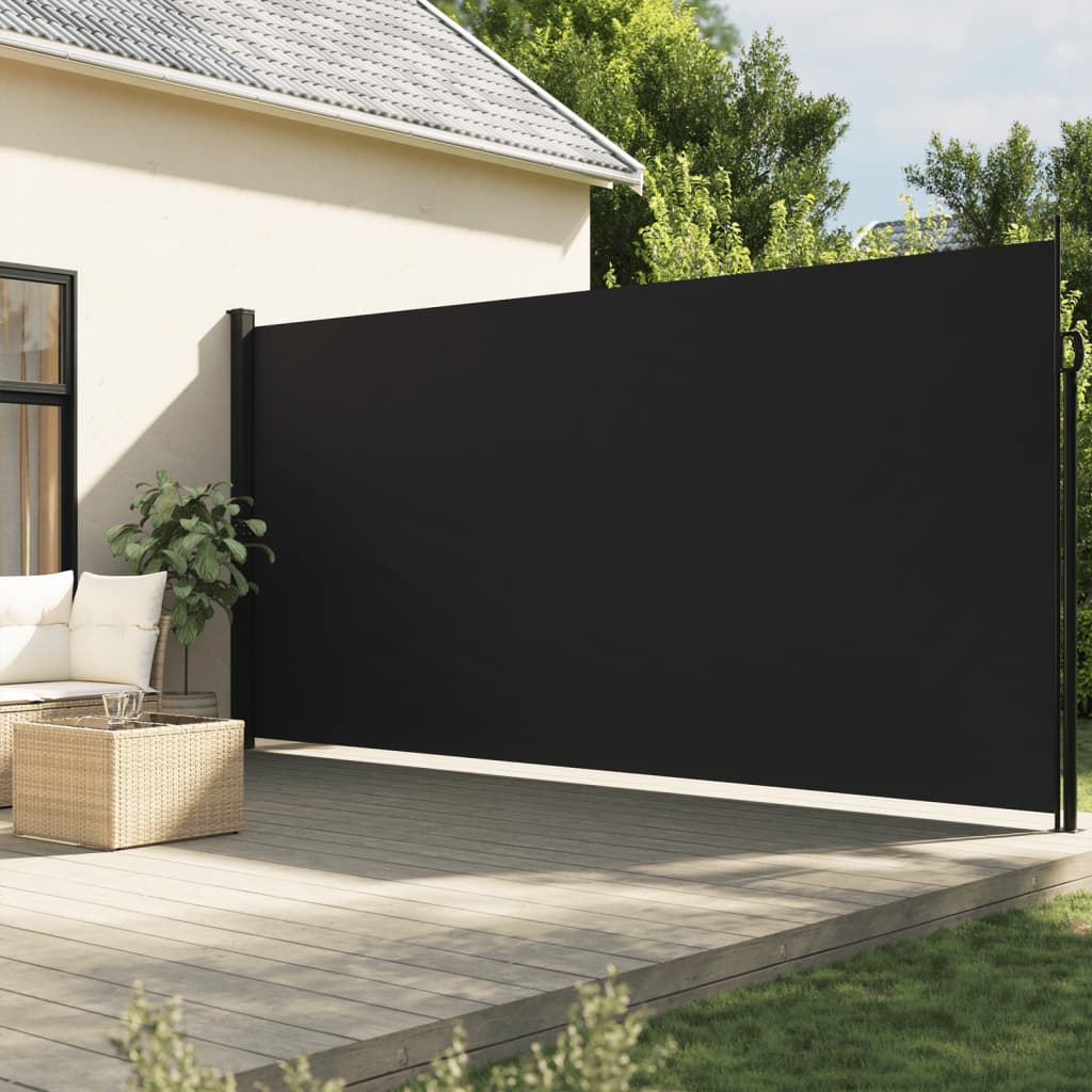 vidaXL Toldo lateral retráctil negro 200x300 cm