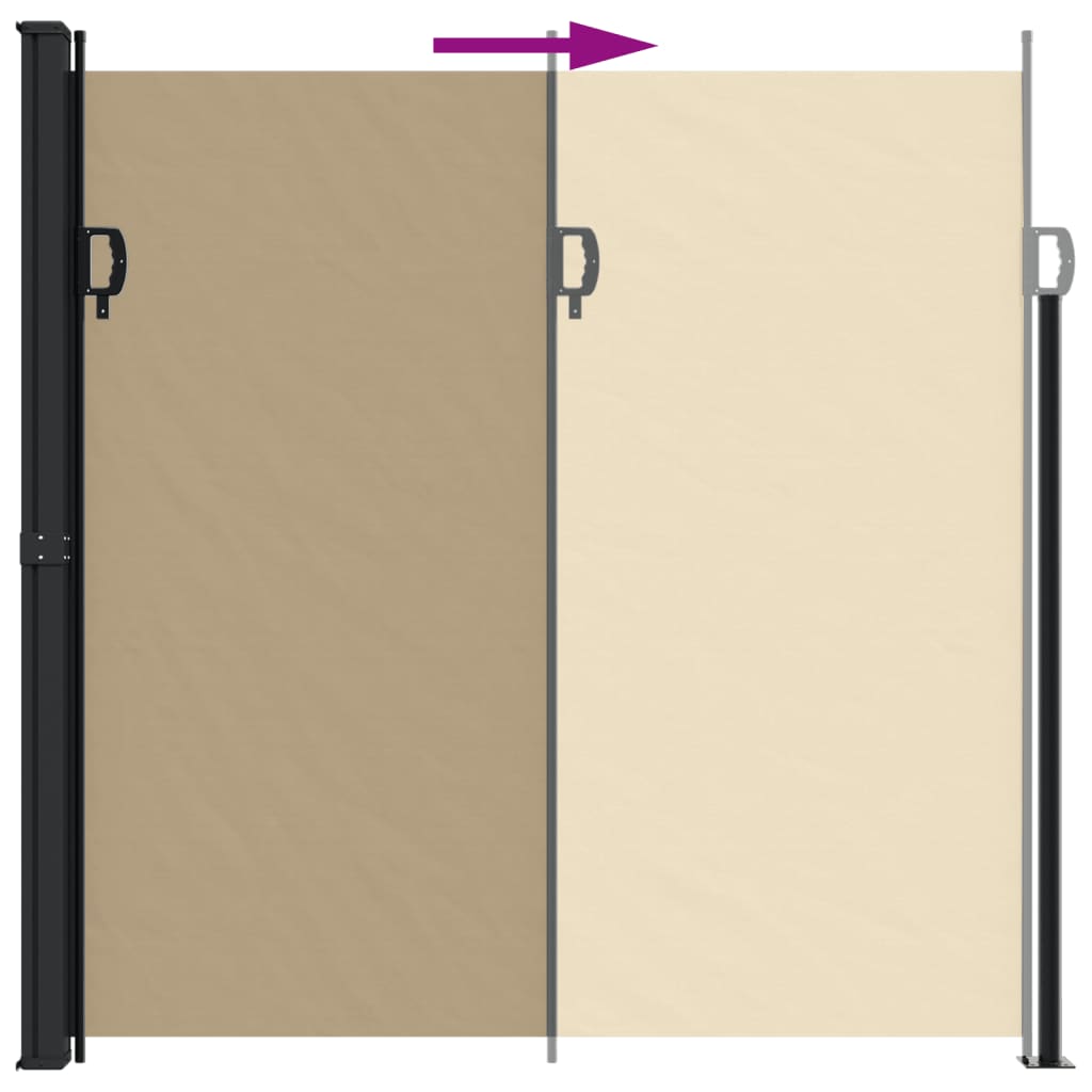 vidaXL Toldo lateral retráctil beige 200x300 cm