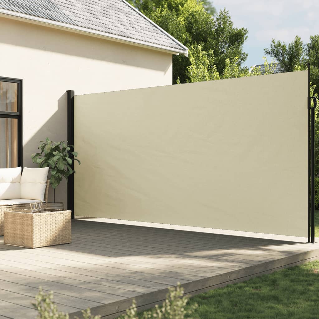 vidaXL Toldo lateral retráctil crema 220x300 cm