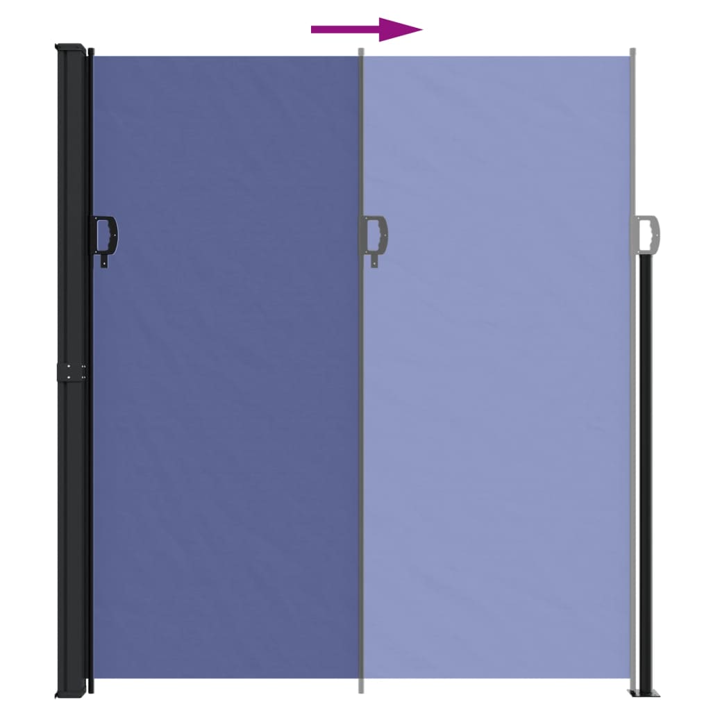 vidaXL Toldo lateral retráctil azul 220x300 cm