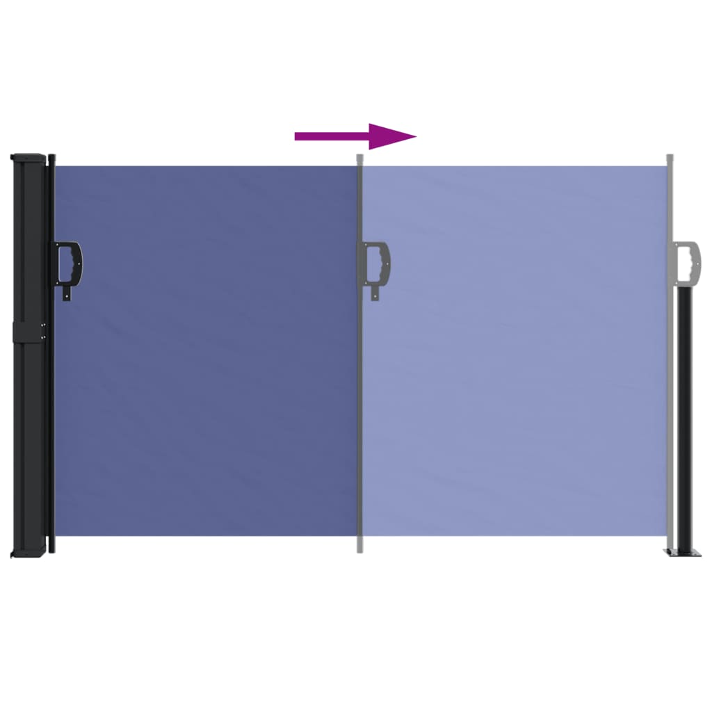 vidaXL Toldo lateral retráctil azul 120x500 cm