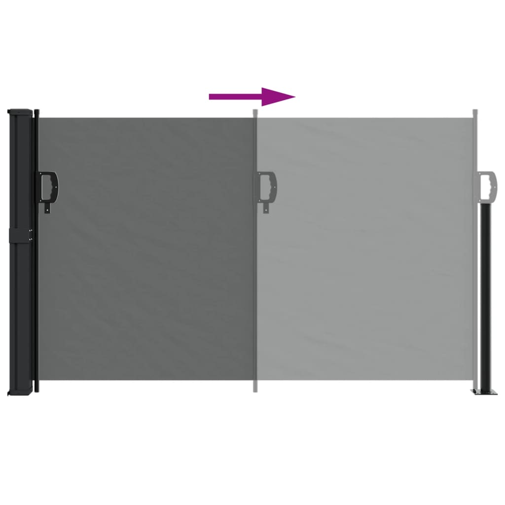 vidaXL Toldo lateral retráctil gris antracita 120x500 cm