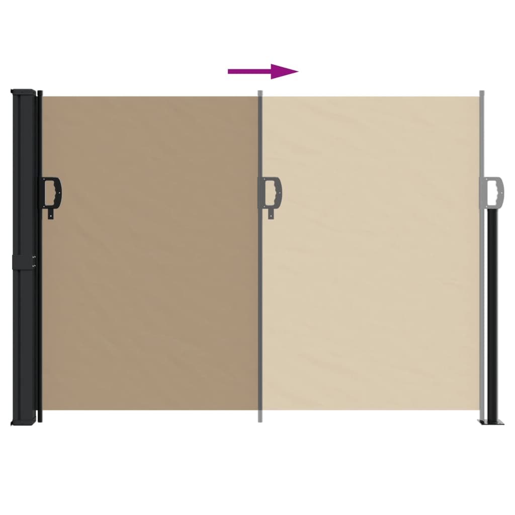 vidaXL Toldo lateral retráctil gris taupe 140x500 cm