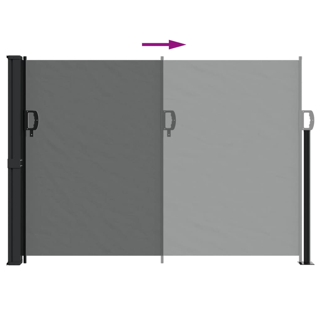 vidaXL Toldo lateral retráctil gris antracita 140x500 cm