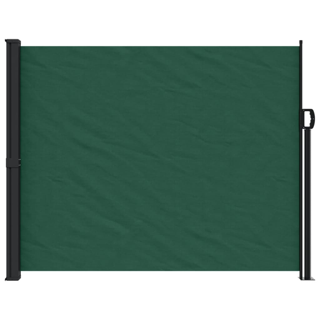 vidaXL Toldo lateral retráctil verde oscuro 160x500 cm