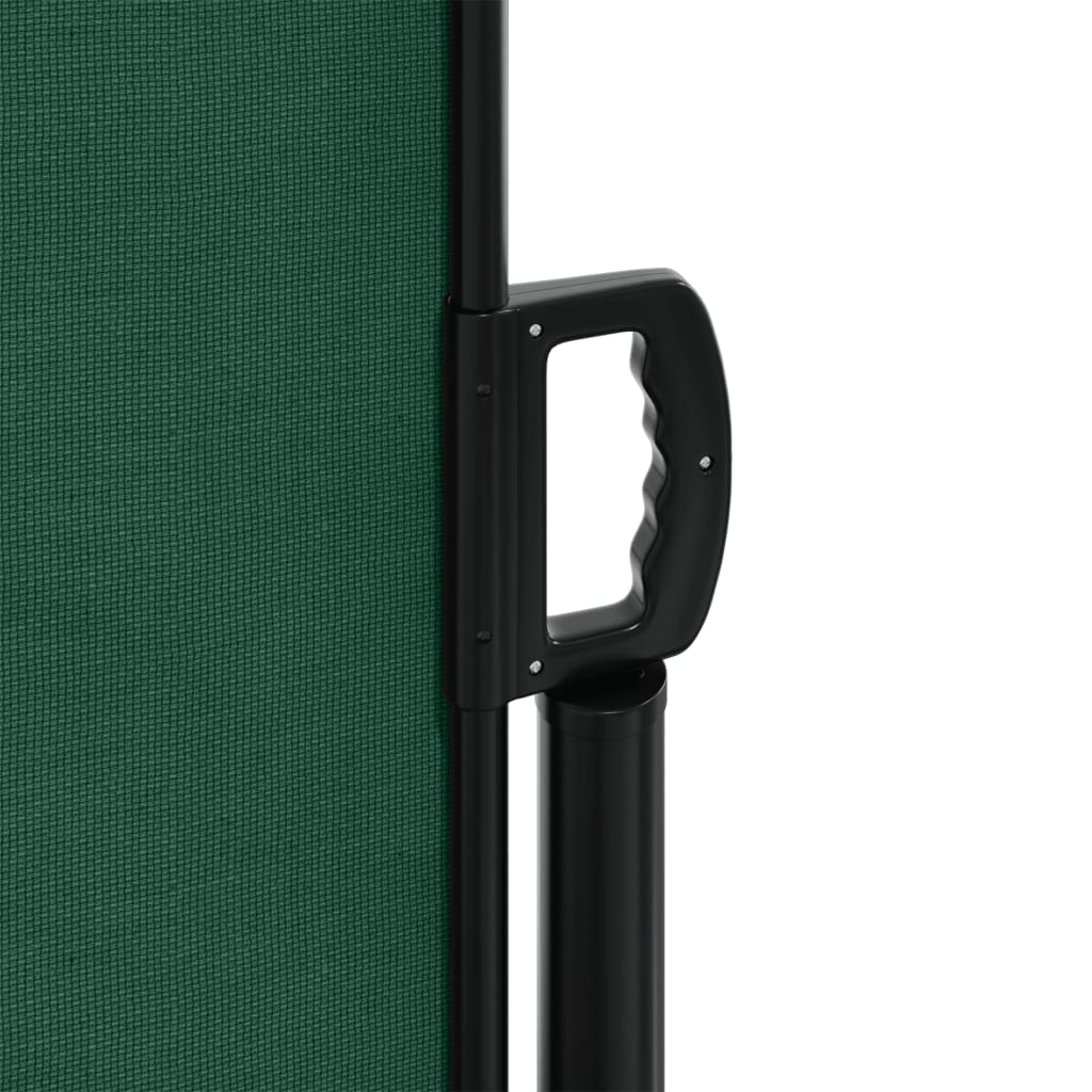 vidaXL Toldo lateral retráctil verde oscuro 160x500 cm