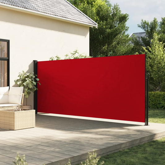 vidaXL Toldo lateral retráctil rojo 180x500 cm