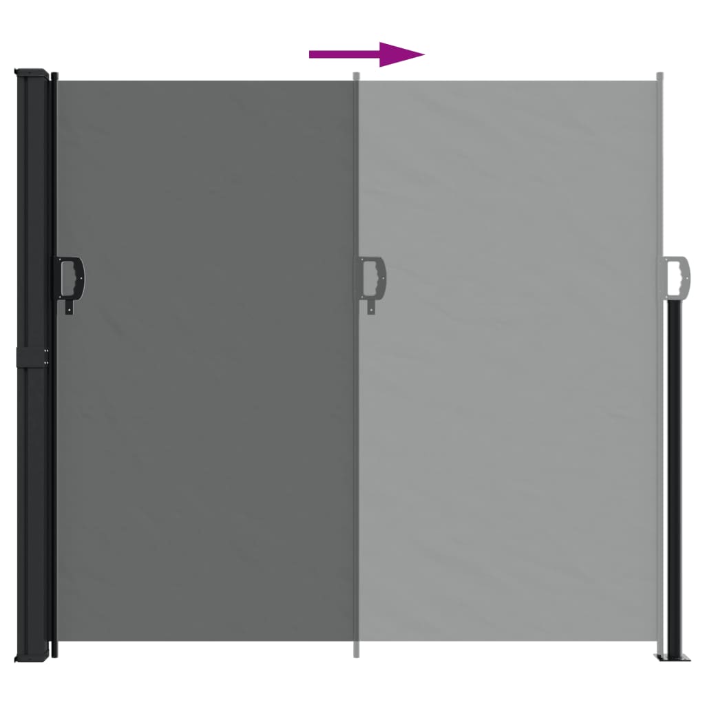 vidaXL Toldo lateral retráctil gris antracita 180x500 cm