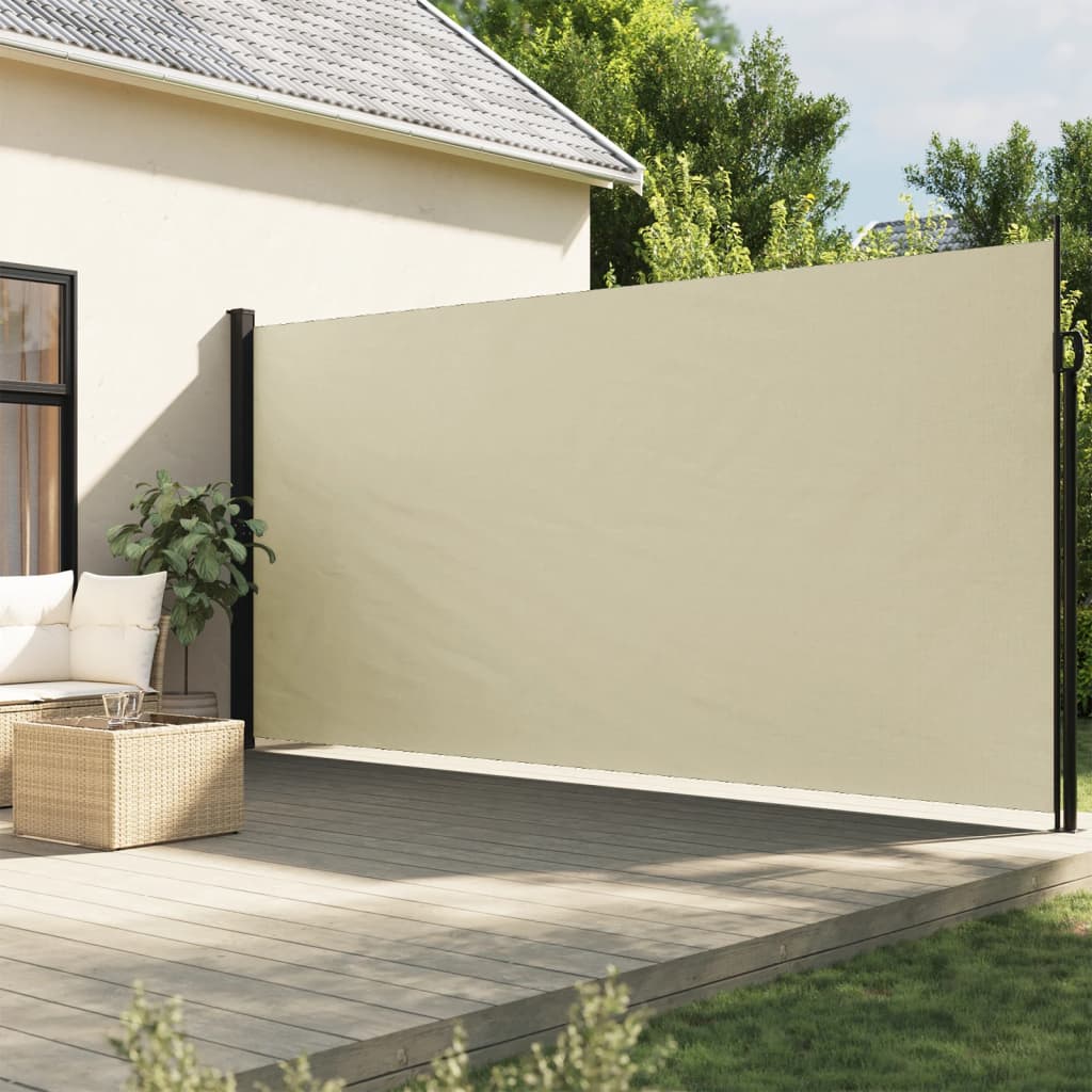 vidaXL Toldo lateral retráctil crema 200x500 cm