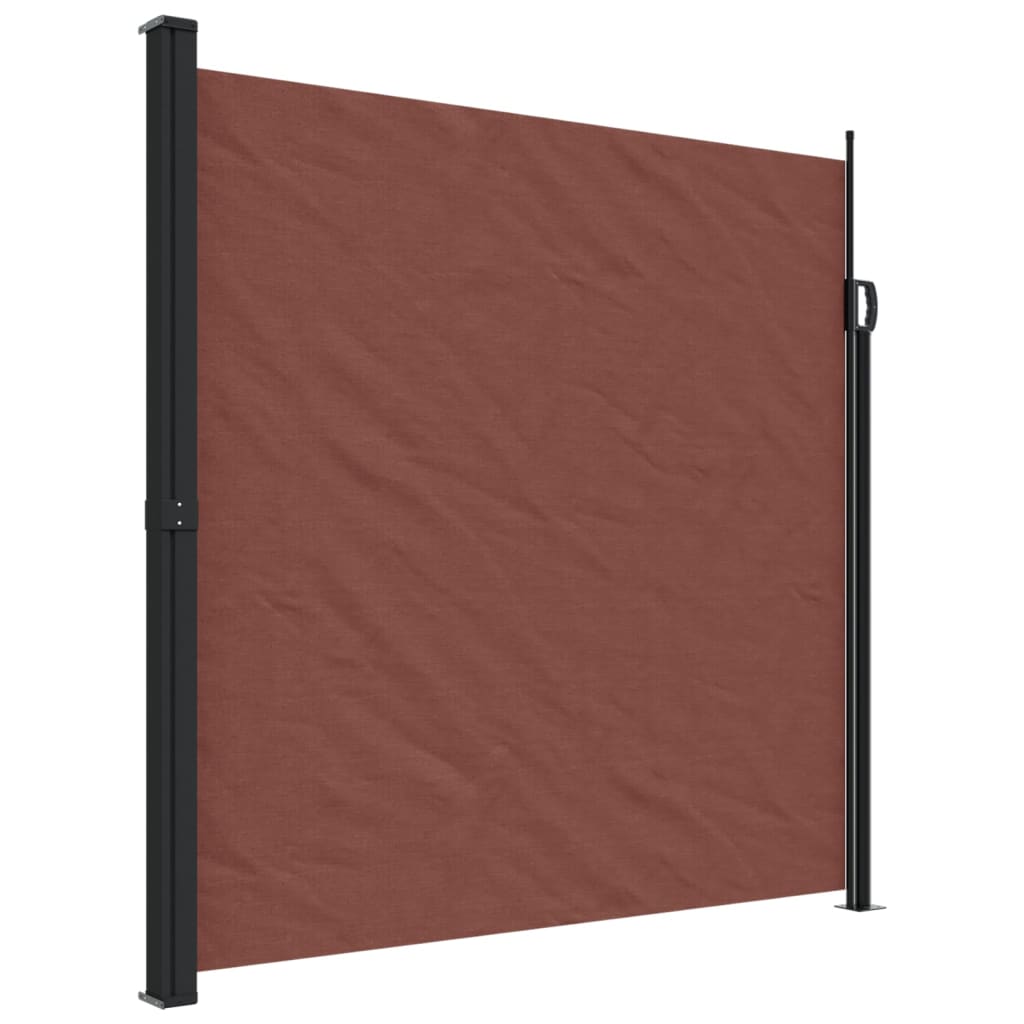 vidaXL Toldo lateral retráctil marrón 200x500 cm