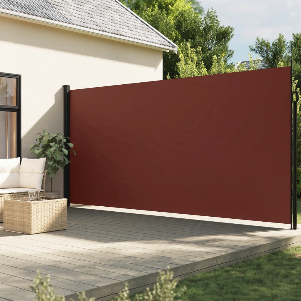 vidaXL Toldo lateral retráctil marrón 200x500 cm