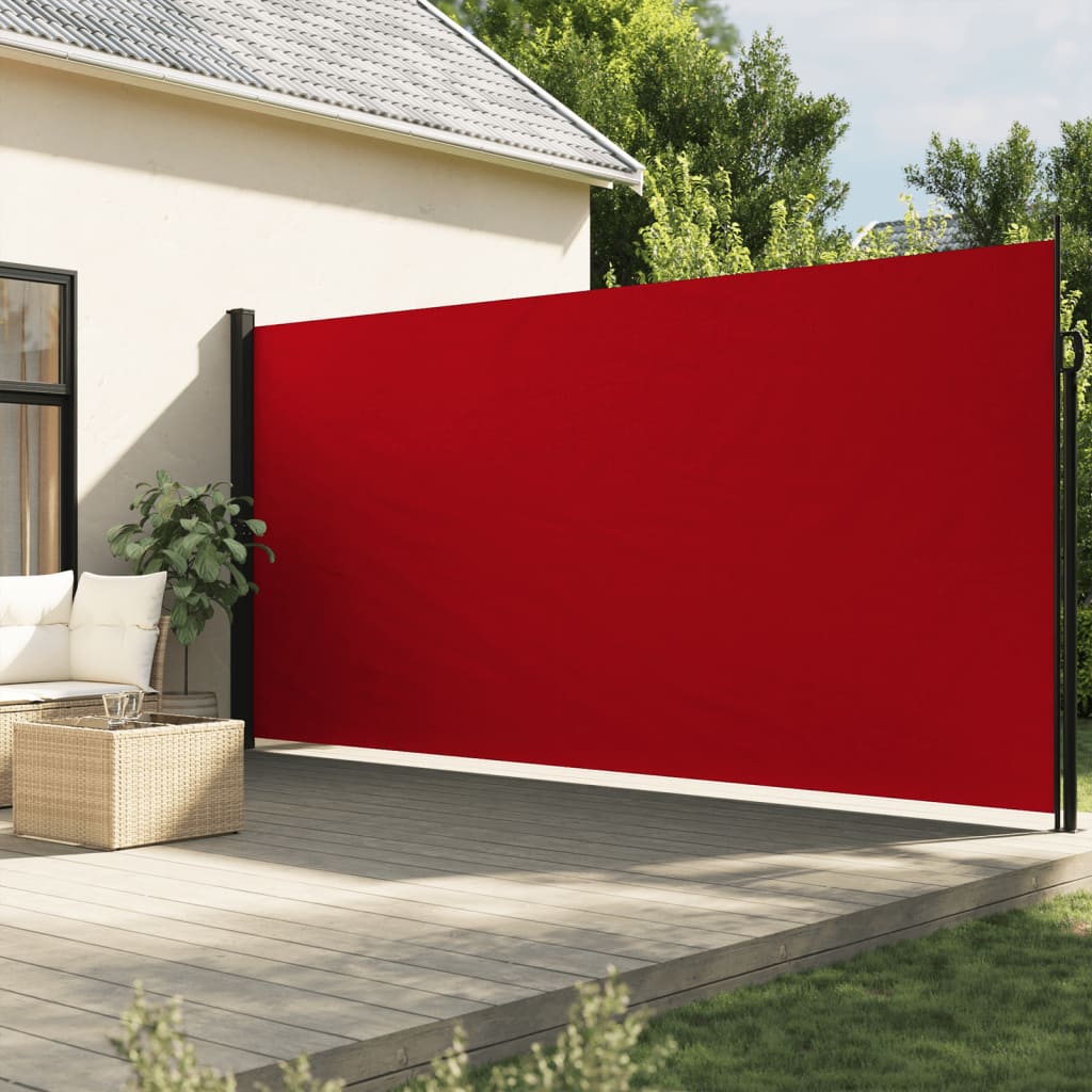 vidaXL Toldo lateral retráctil rojo 220x500 cm