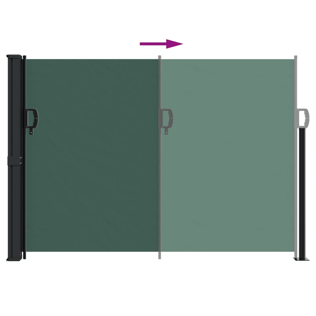 vidaXL Toldo lateral retráctil verde oscuro 140x600 cm