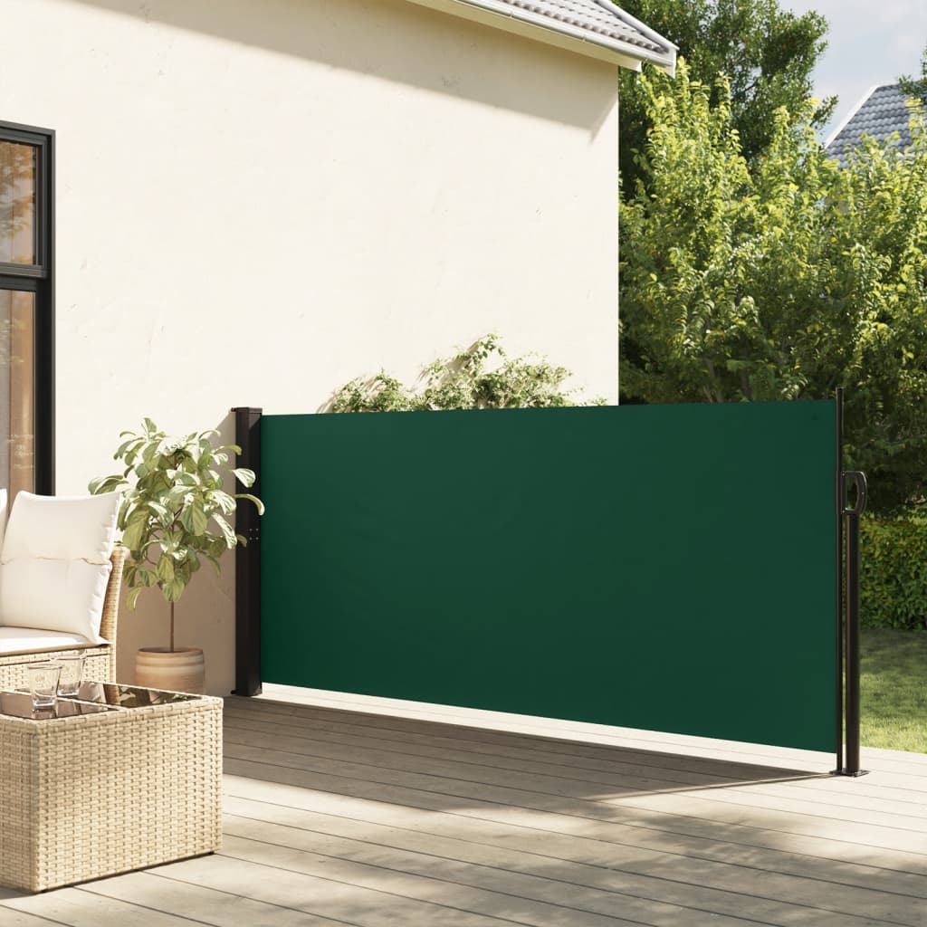 vidaXL Toldo lateral retráctil verde oscuro 140x600 cm