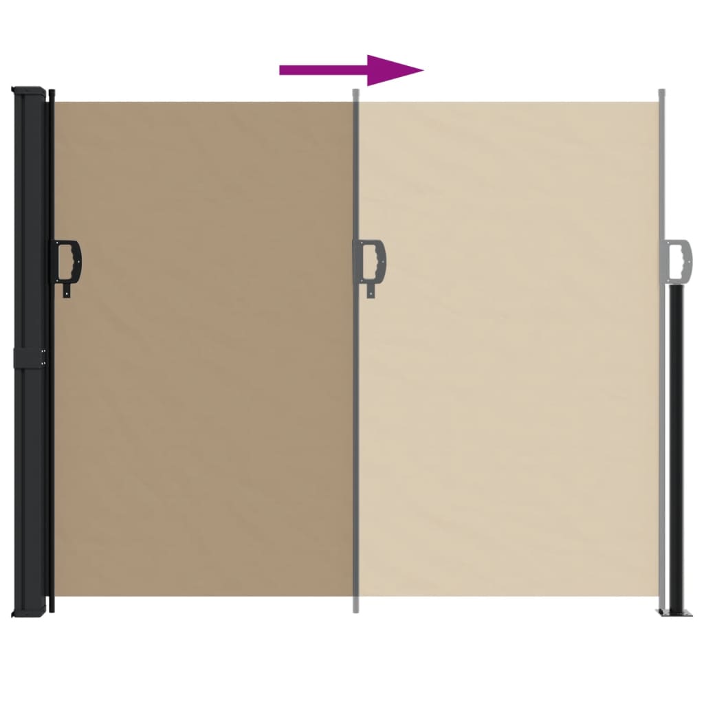 vidaXL Toldo lateral retráctil gris taupe 160x600 cm