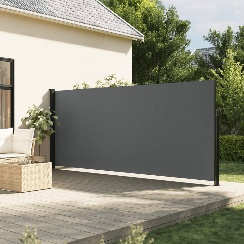 vidaXL Toldo lateral retráctil gris antracita 160x600 cm