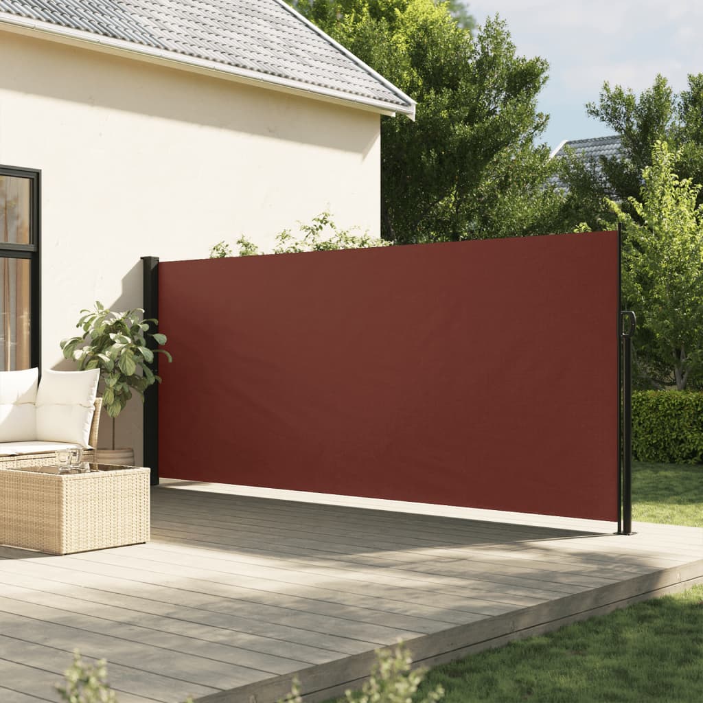 vidaXL Toldo lateral retráctil marrón 180x600 cm