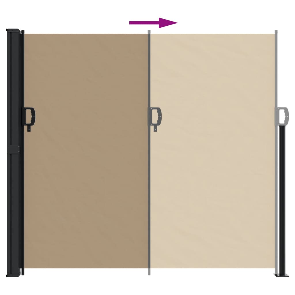 vidaXL Toldo lateral retráctil gris taupe 180x600 cm