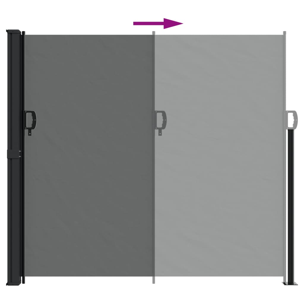 vidaXL Toldo lateral retráctil gris antracita 180x600 cm