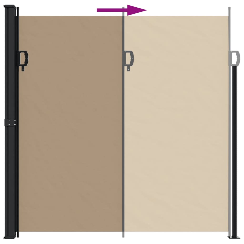 vidaXL Toldo lateral retráctil gris taupe 200x600 cm