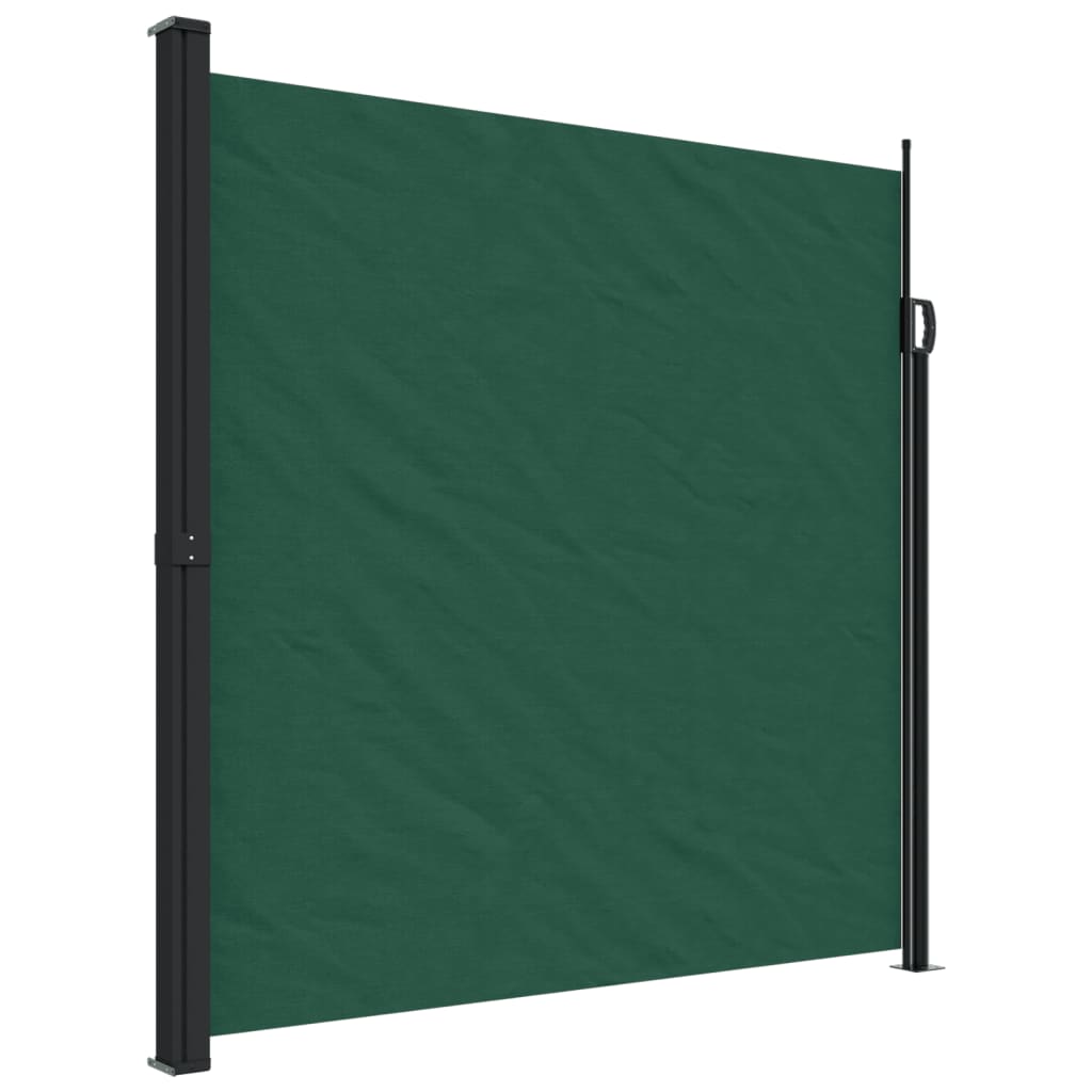 vidaXL Toldo lateral retráctil verde oscuro 200x600 cm