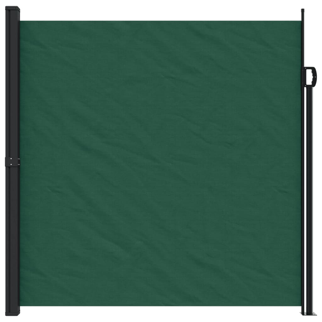 vidaXL Toldo lateral retráctil verde oscuro 200x600 cm