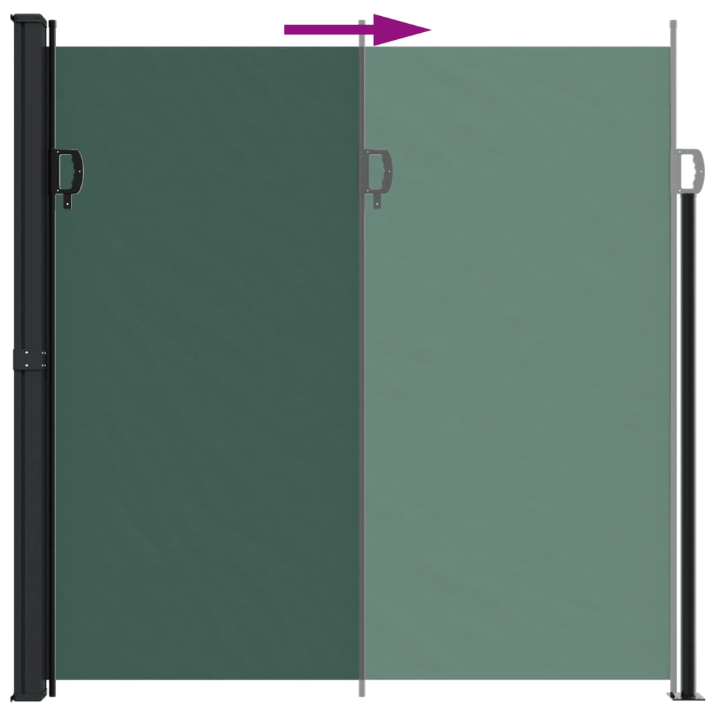 vidaXL Toldo lateral retráctil verde oscuro 200x600 cm