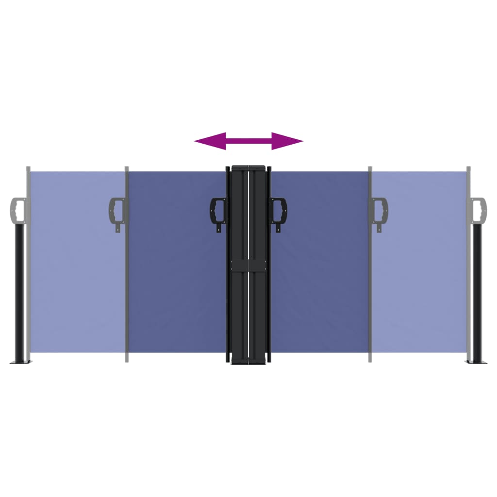 vidaXL Toldo lateral retráctil azul 100x600 cm