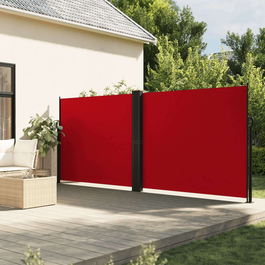 vidaXL Toldo lateral retráctil rojo 160x600 cm