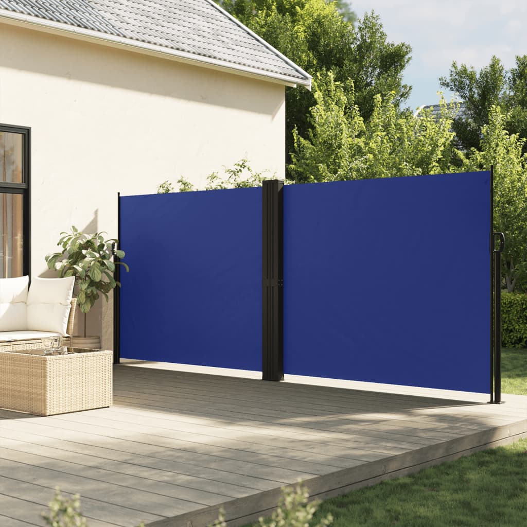 vidaXL Toldo lateral retráctil azul 180x600 cm