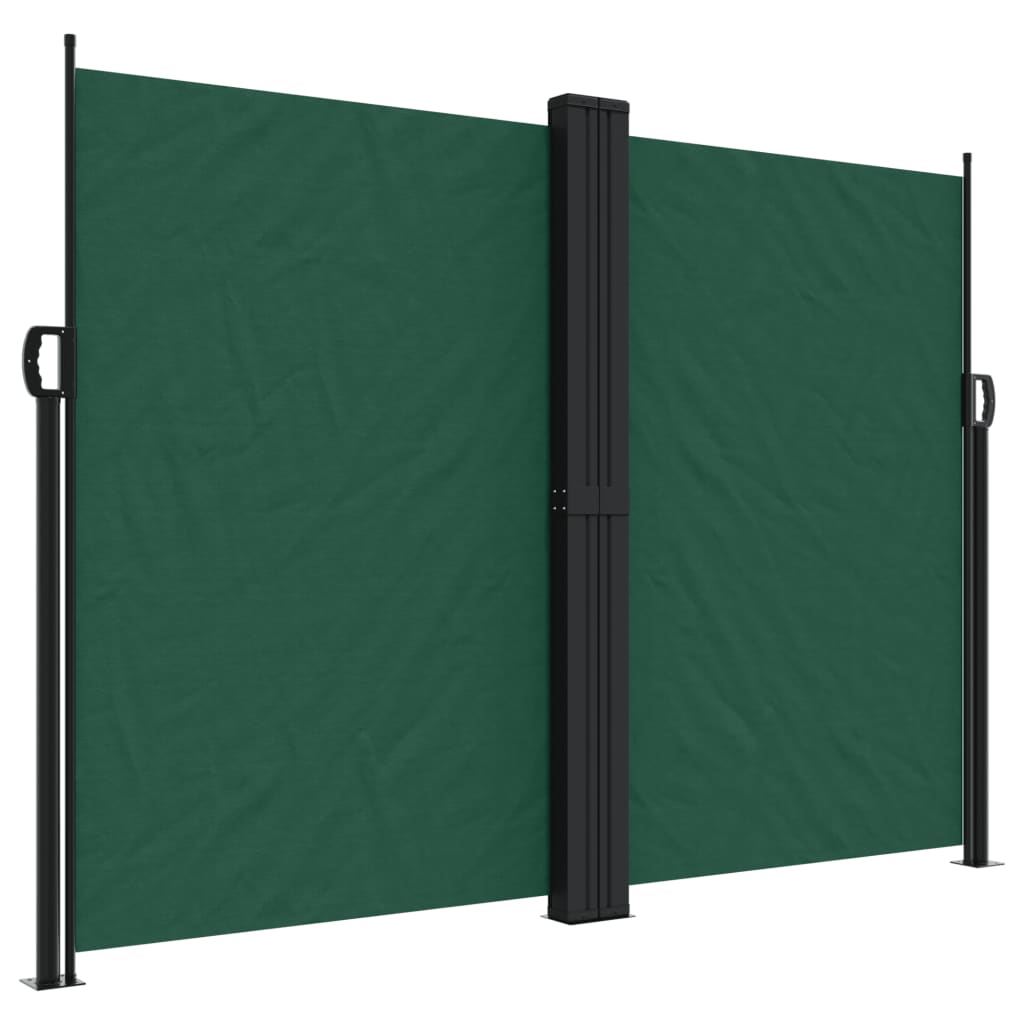 vidaXL Toldo lateral retráctil verde oscuro 180x600 cm