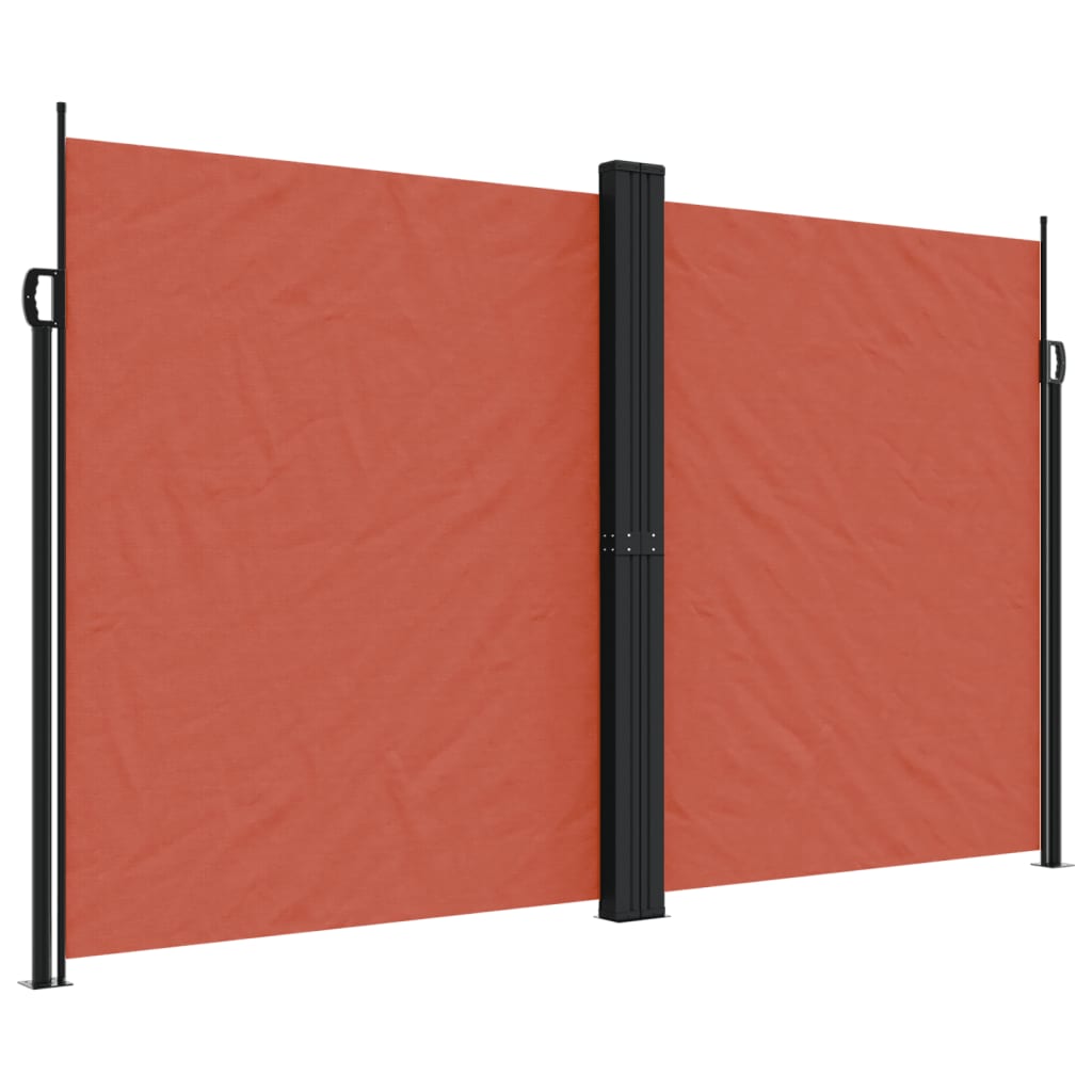 vidaXL Toldo lateral retráctil terracota 200x600 cm