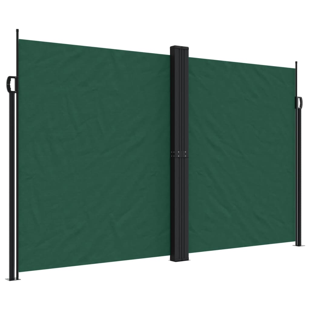 vidaXL Toldo lateral retráctil verde oscuro 200x600 cm