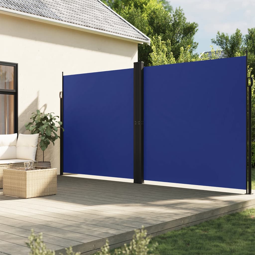 vidaXL Toldo lateral retráctil azul 220x600 cm