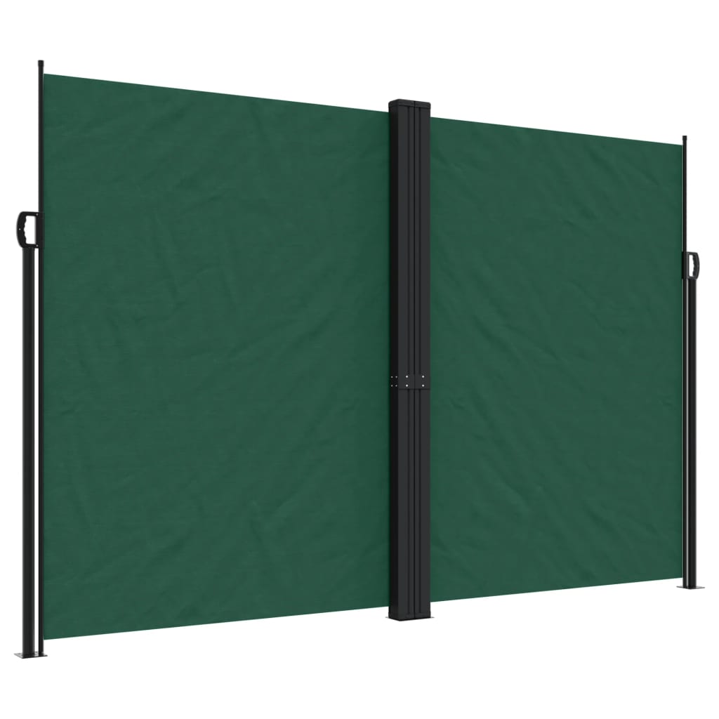 vidaXL Toldo lateral retráctil verde oscuro 220x600 cm