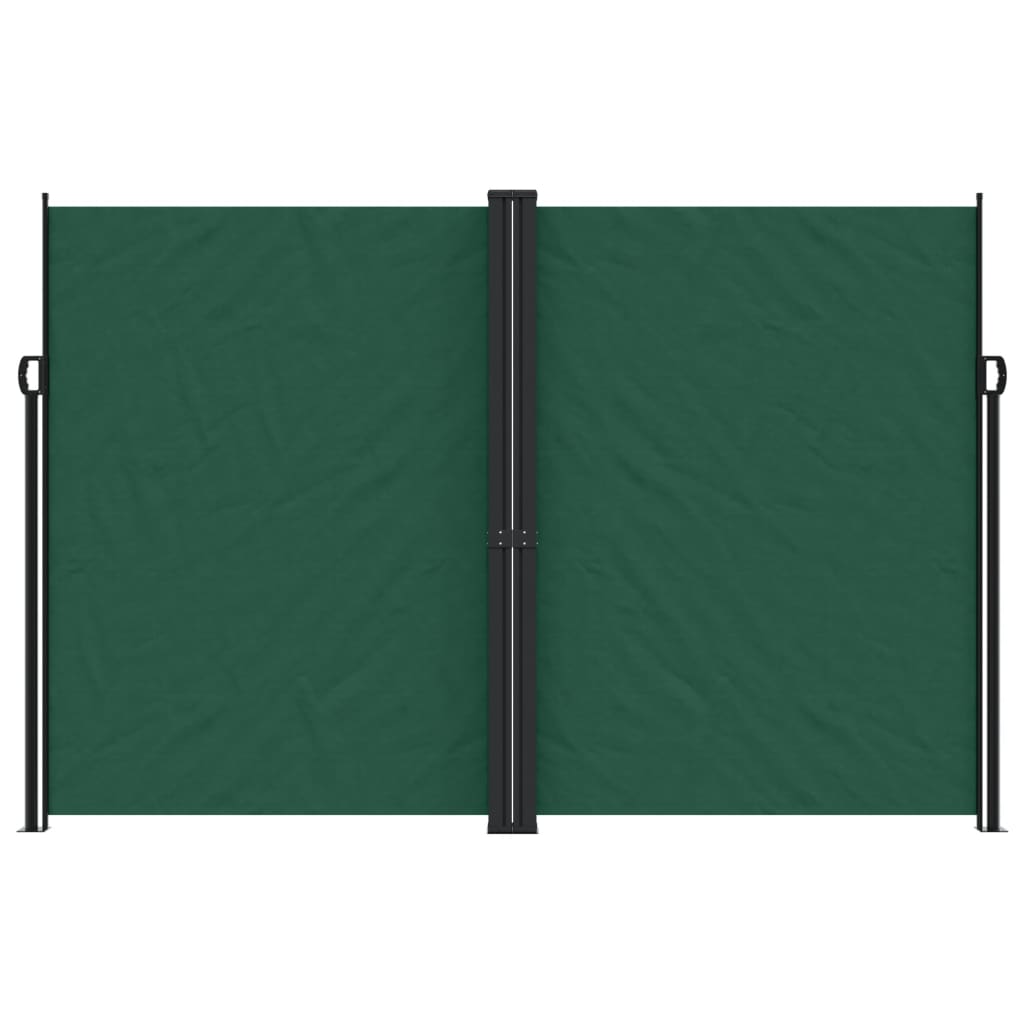 vidaXL Toldo lateral retráctil verde oscuro 220x600 cm