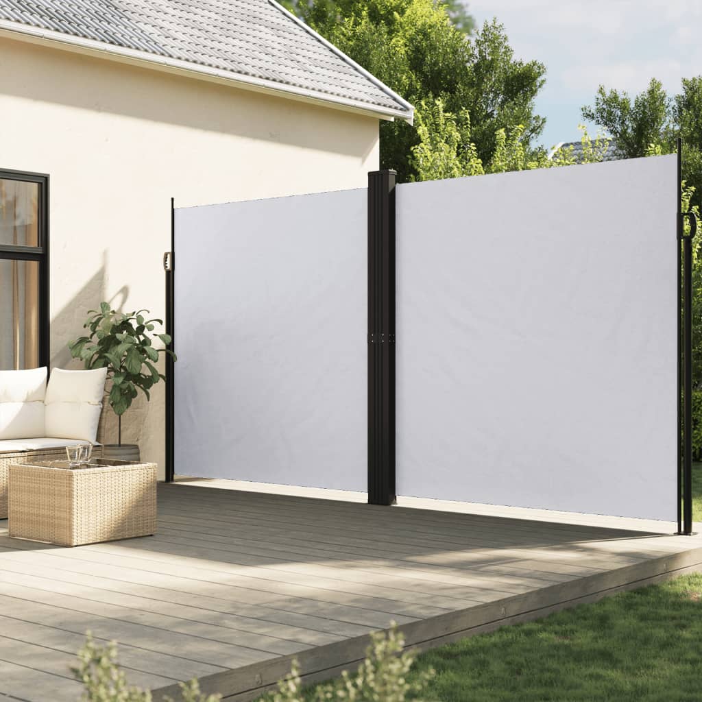 vidaXL Toldo lateral retráctil blanco 200x1000 cm